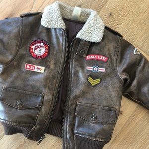 Airplane pilot bomber jacket, size 18 months